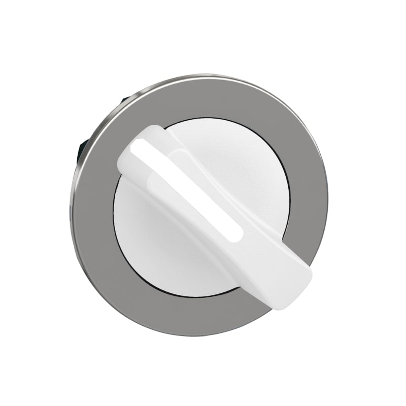 Selector Switch Head flush 2 fixed white (ZB4FD201)