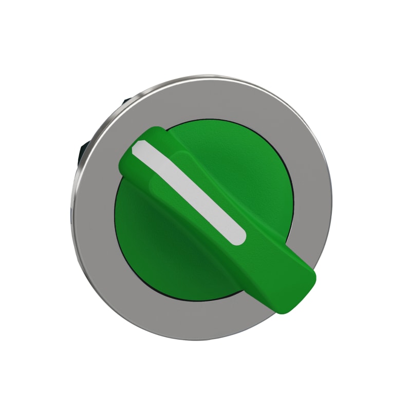 Selector Switch Head flush 2 fixed green (ZB4FD203)
