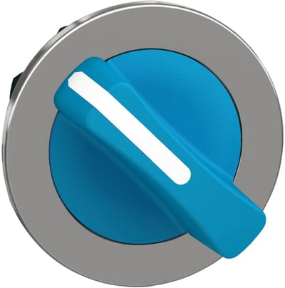 Selector Switch Head flush 2 fixed blue