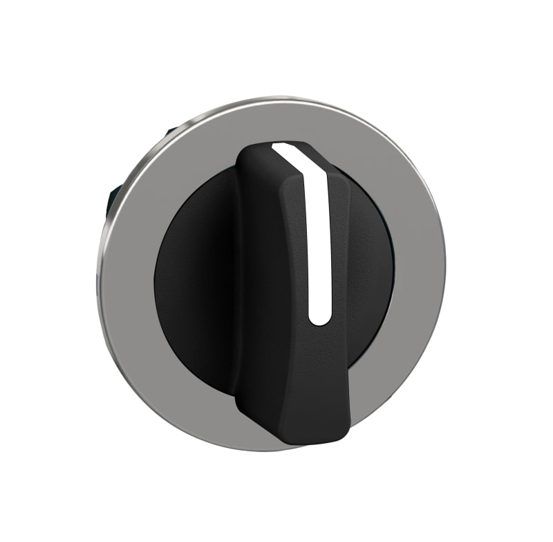 Selector Switch Head flush 3 fixed black (ZB4FD3)