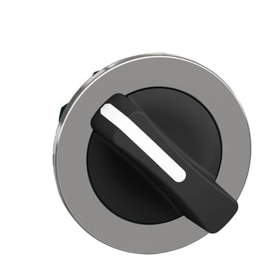 Selector Switch Head flush 2 pos black