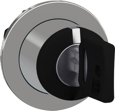 Selector Switch Head flush 3 pos black (ZB4FD8)