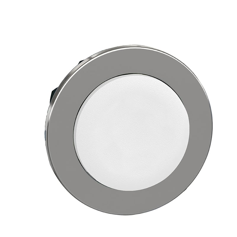 Push-button, flush, white, raised (ZB4FH1)
