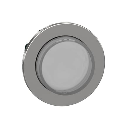 Push-button, flush, for LED, white, raised (ZB4FH13)