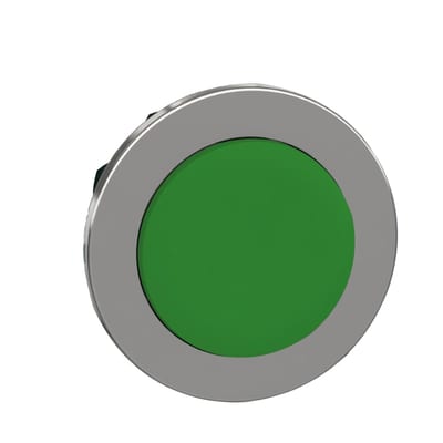 Push-button, flush, green, raised (ZB4FH3)