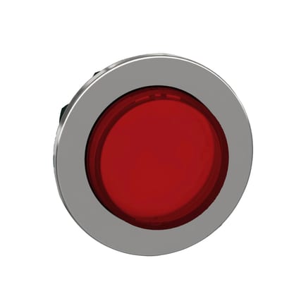 Push-button, flush, for LED, red, raised (ZB4FH43)