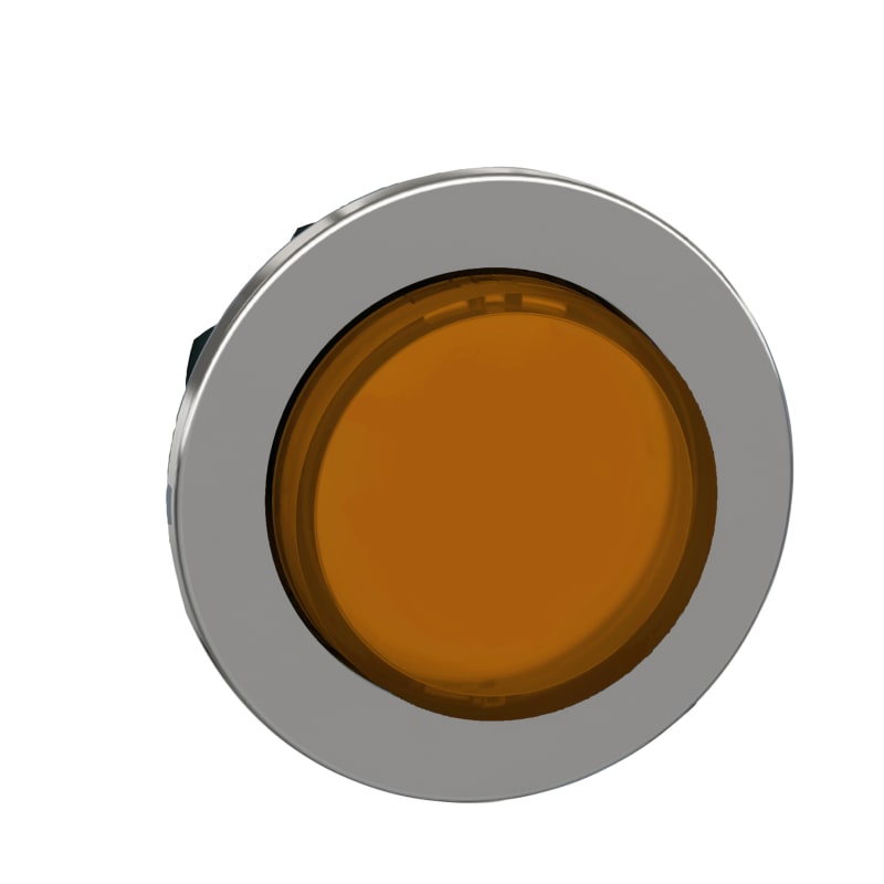 Push-button, flush, for LED, orange, raised (ZB4FH53)