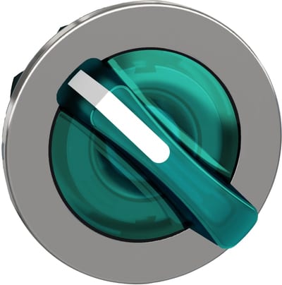 Selector switch flush for LED 2 pos green (ZB4FK1233)