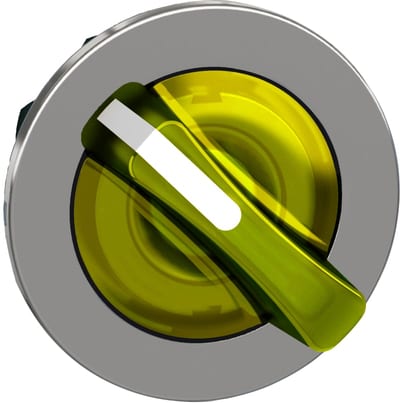 Selector switch flush for LED 2 pos yellow (ZB4FK1283)