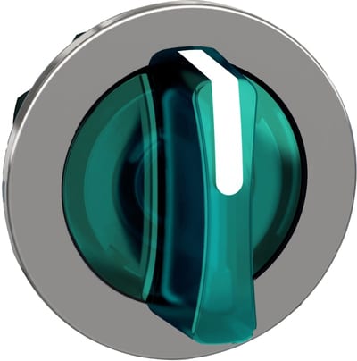 Selector switch flush for LED 3 pos green (ZB4FK1333)