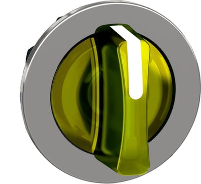 Selector switch flush for LED 3 pos yellow (ZB4FK1383)