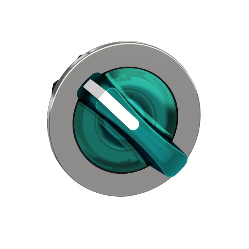 Selector switch flush for LED 2 pos green (ZB4FK1433)