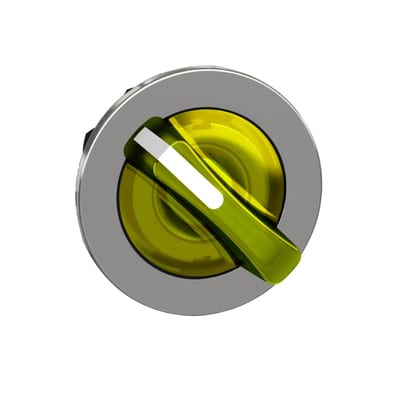 Selector switch flush for LED 2 pos yellow (ZB4FK1483)