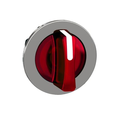 Selector switch flush for LED 3 pos red (ZB4FK1543)