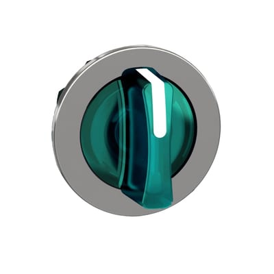 Selector switch flush for LED 3 pos green (ZB4FK1733)