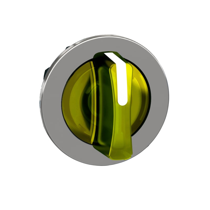 Selector switch flush for LED 3 pos yellow (ZB4FK1883)