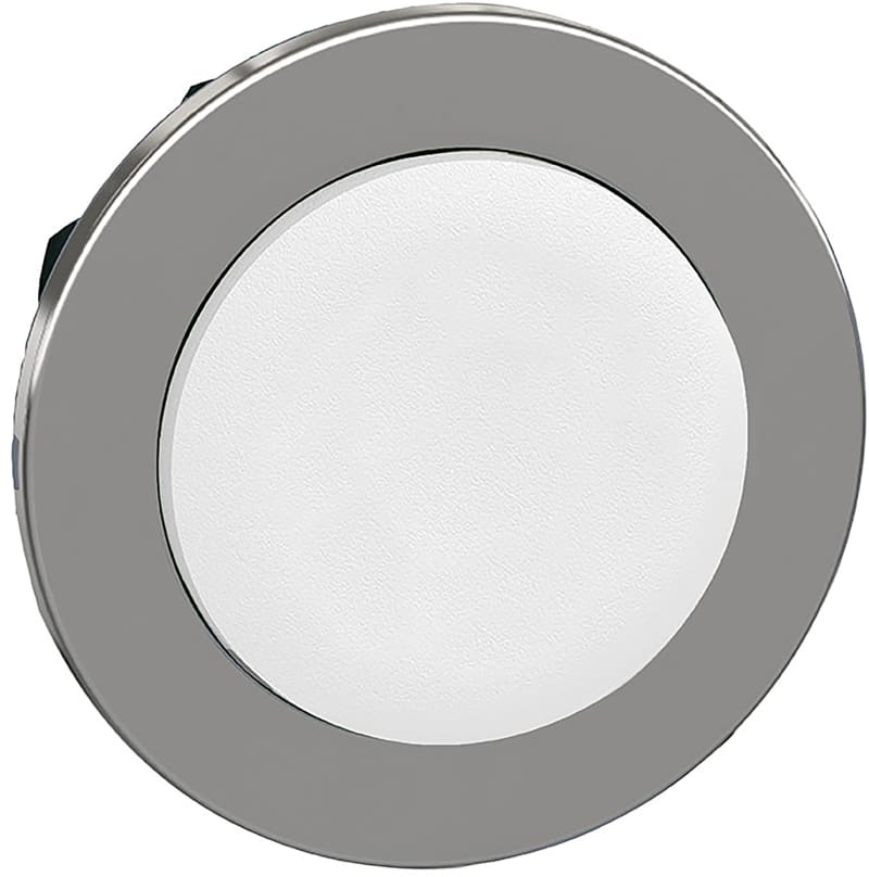Push-button, flush, white, raised (ZB4FL1)