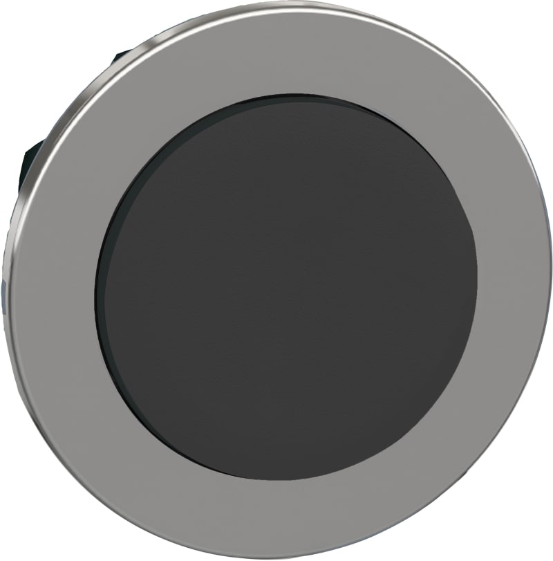 Push-button, flush, black, raised (ZB4FL2)
