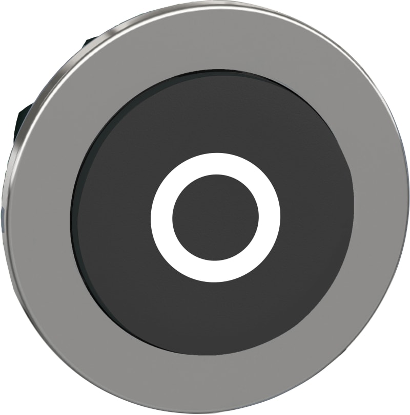 Push-button flush black with text (ZB4FL232)