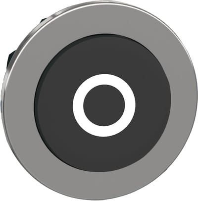 Push-button flush black with text (ZB4FL232)