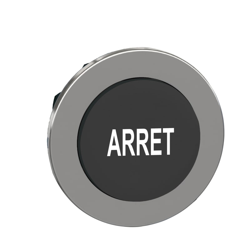 Push-button flush black with text (ZB4FL233)