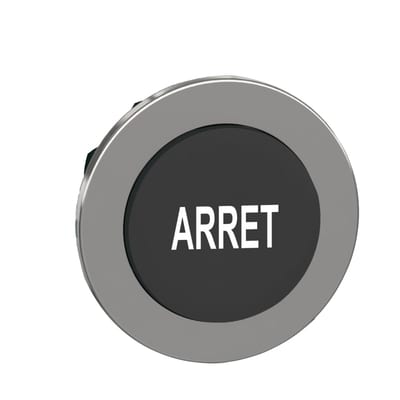 Push-button flush black with text (ZB4FL233)