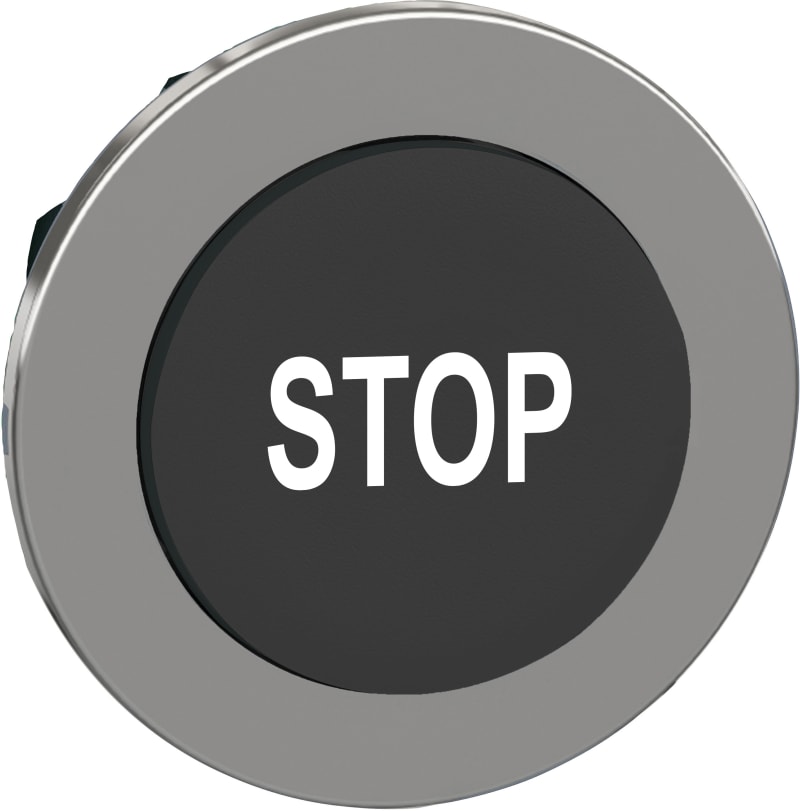 Push-button flush black with text (ZB4FL234)