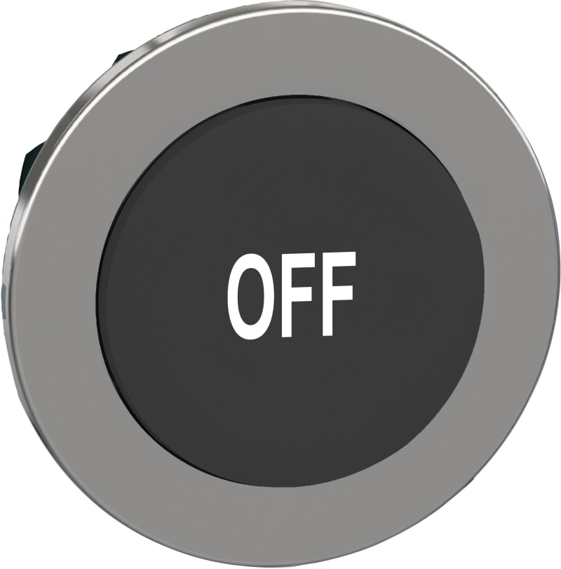 Push-button flush black with text (ZB4FL235)