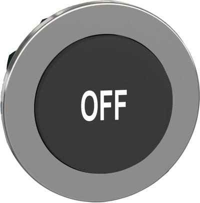Push-button flush black with text (ZB4FL235)