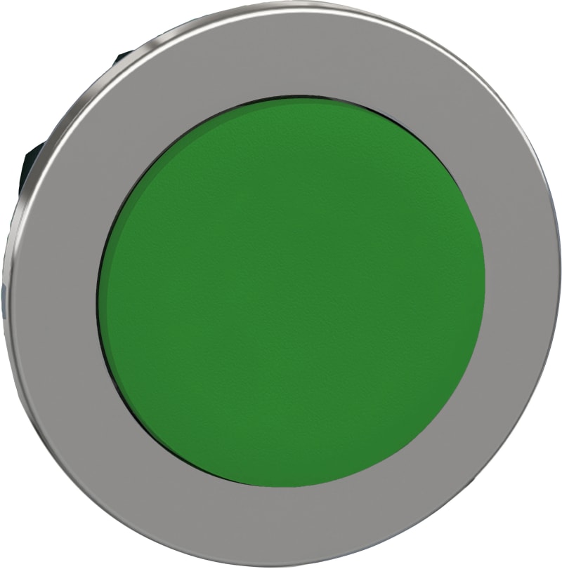 Push-button, flush, green, raised (ZB4FL3)