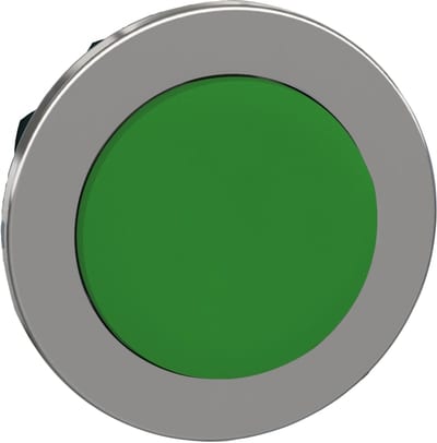 Push-button, flush, green, raised (ZB4FL3)