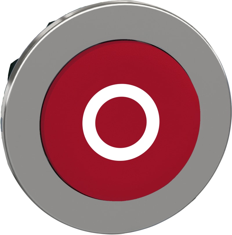 Push-button flush red with text (ZB4FL432)