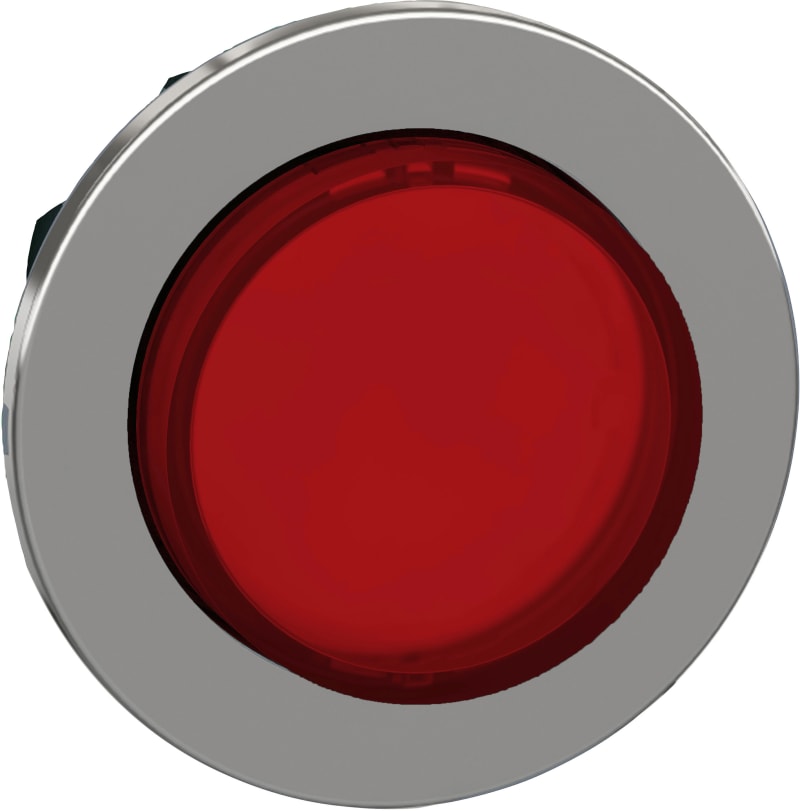 Illuminated push-button, flush, red, raised (ZB4FW143)