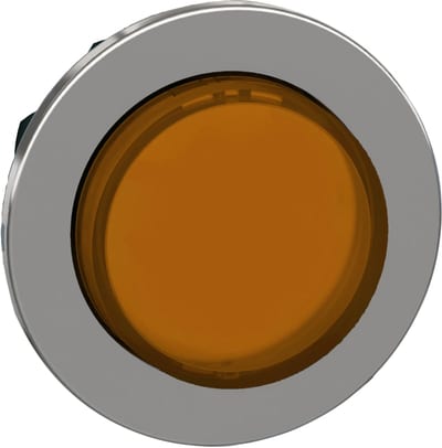 Illuminated push-button, flush, orange, raised (ZB4FW153)