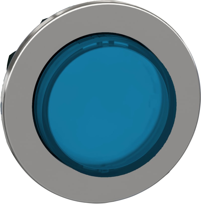 Illuminated push-button, flush, blue, raised (ZB4FW163)