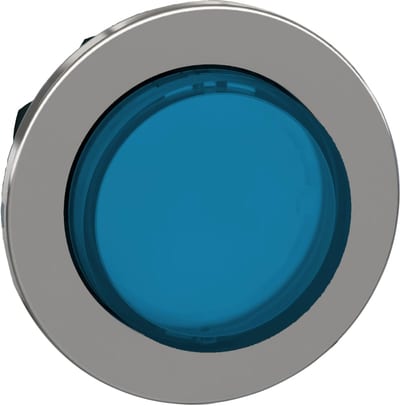 Illuminated push-button, flush, blue, raised (ZB4FW163)