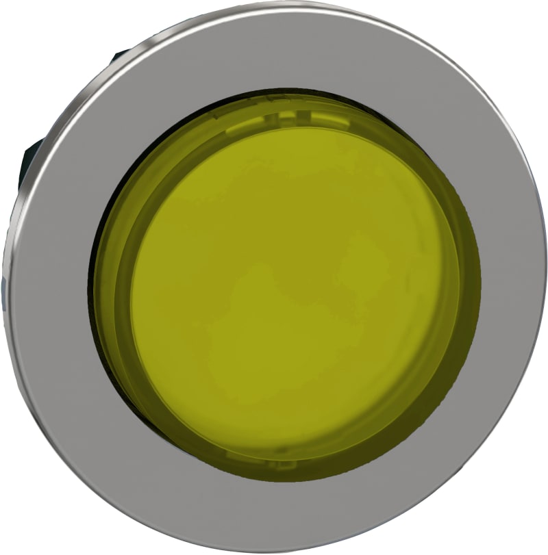 Illuminated push-button, flush, yellow, raised (ZB4FW183)