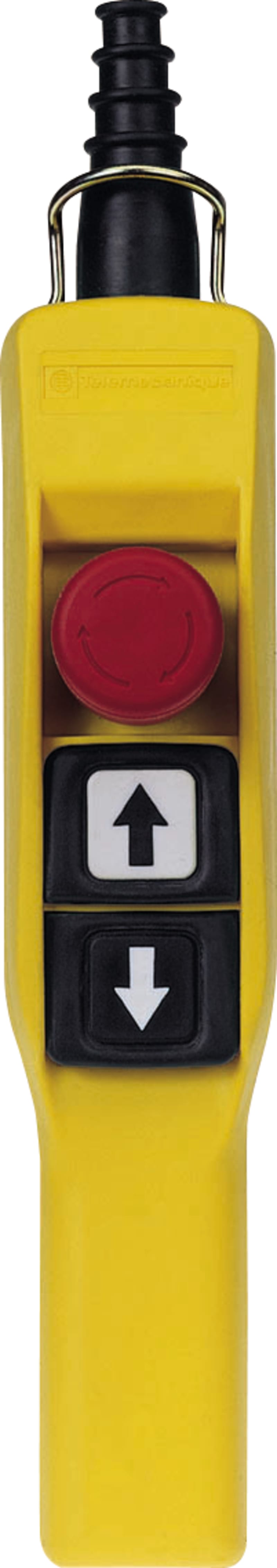 Schneider Electric pendant station XAC-A pistol grip - 2 booted push buttons 1 Emergency stop XACA2113
