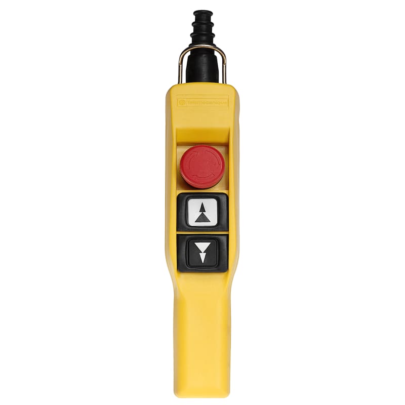 Schneider Electric pendant station XAC-A pistol grip - 2 booted push buttons 1 Emergency stop XACA2173