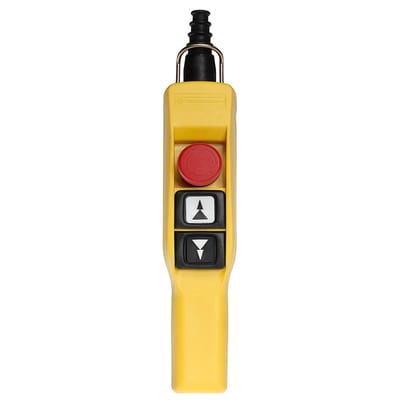 Schneider Electric pendant station XAC-A pistol grip - 2 booted push buttons 1 Emergency stop XACA2173