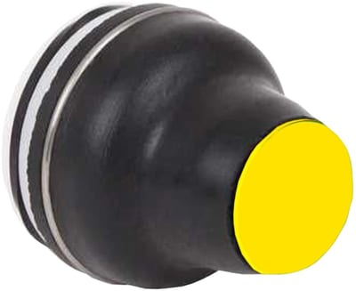 Push-button, yellow, neoprene, raised