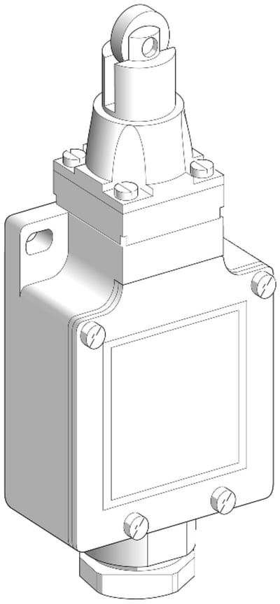 Telemecanique XCKL102 Limit Switch, Metal Body, 1 NO + 1 NC