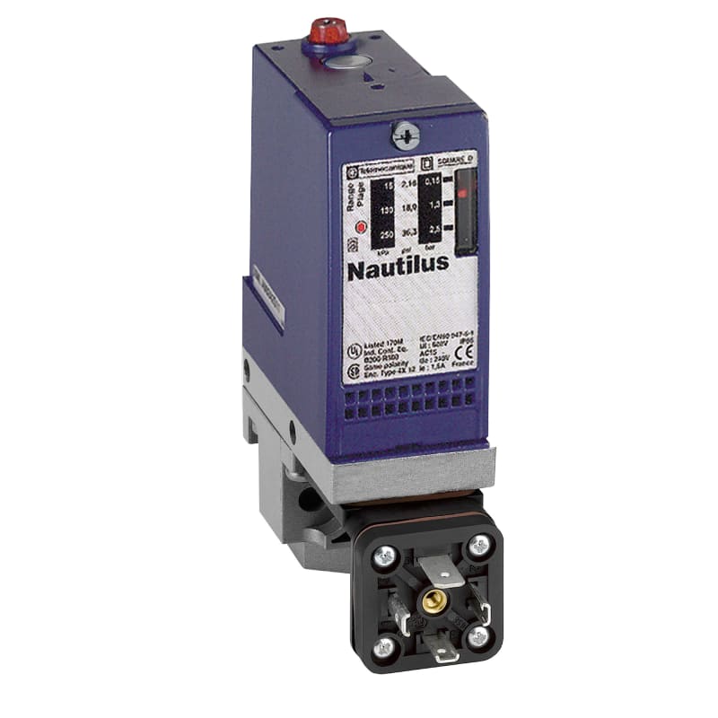 Telemecanique XMLA035C2C11 Pressure Switch, 0–35 bar, DIN connector