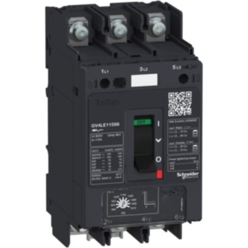 Schneider Electric TeSys GV4 - magnetic circuit breaker - 7A 3P - with compression lug GV4LE07S6
