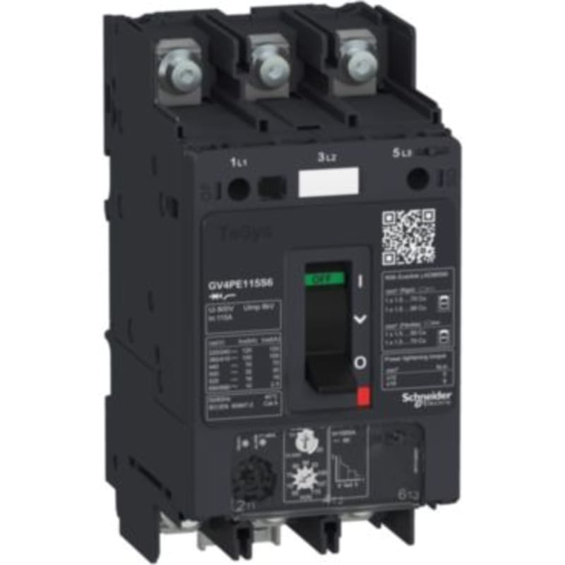 Schneider Electric TeSys GV4 - thermal magnetic circuit breaker - 3.5A 3P - with compression lug GV4PE03N6