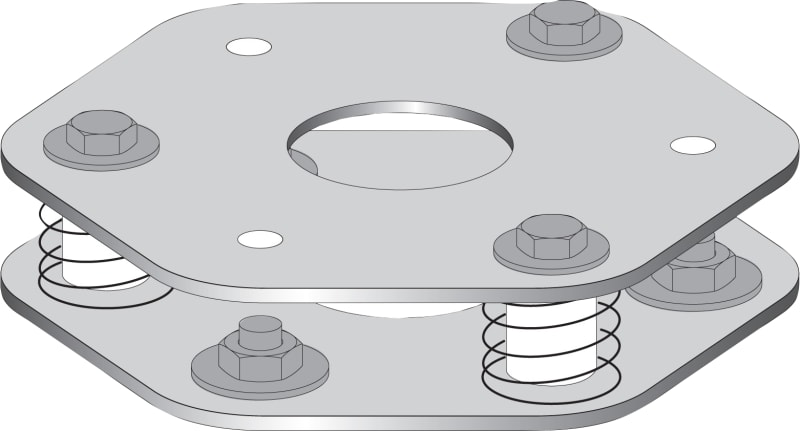 Telemecanique XUSZFB2 Double Floor-Mounting Base for XUS Light Curtain Columns