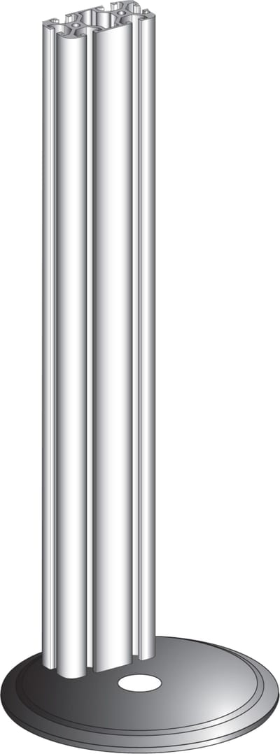 Telemecanique XUSZSS125 Mounting Column for Safety Light Curtains, 1250 mm