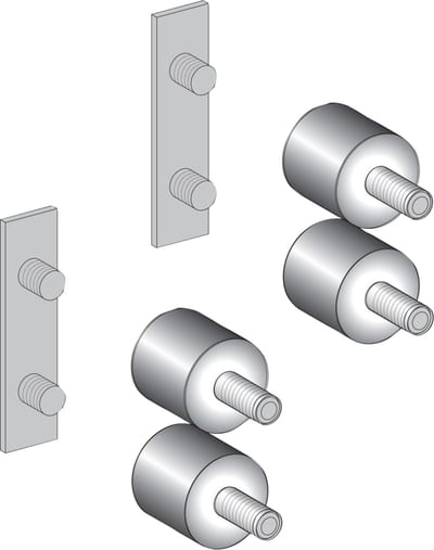 Telemecanique XUSZVA4 Anti-Vibration Kit for XUS Light Curtains, 4 Dampers