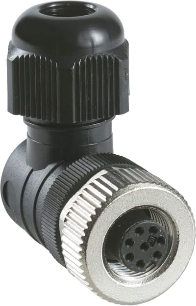 Telemecanique XZCC12FCM80B Field-Wireable Connector, M12, Female