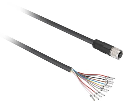Telemecanique XZCP29P11L25 Sensor Cable, M12 female straight, 8-pin, 25 m
